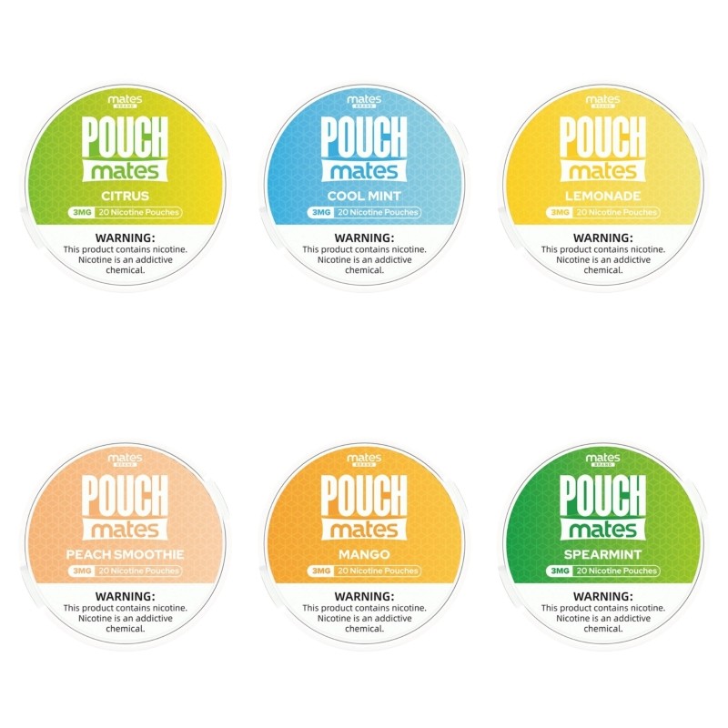 mates brand pouchmate nicotine pouches all flavors