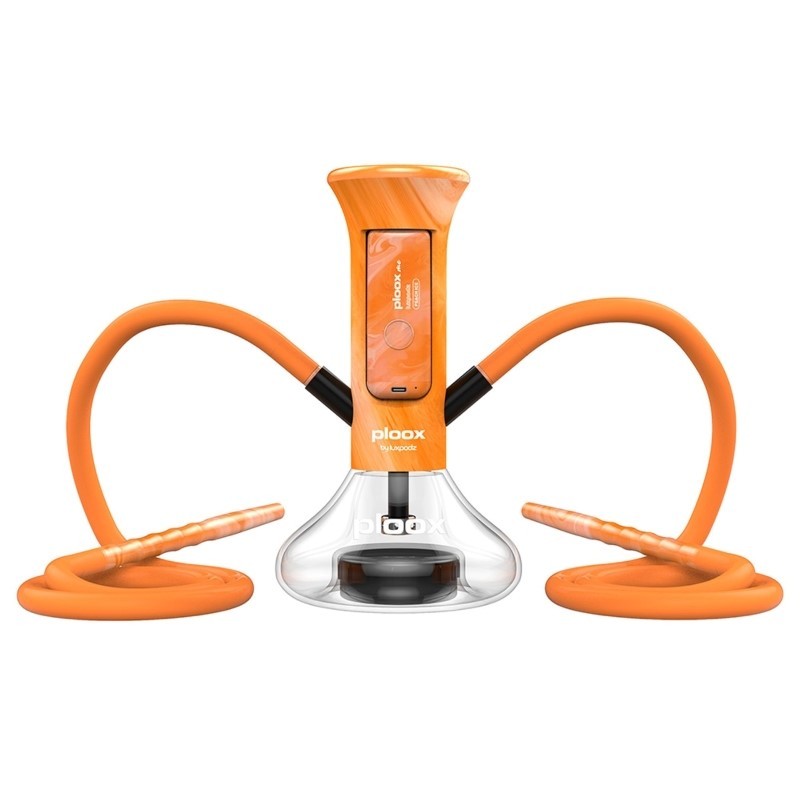 resin orange ploox nest portable hookah
