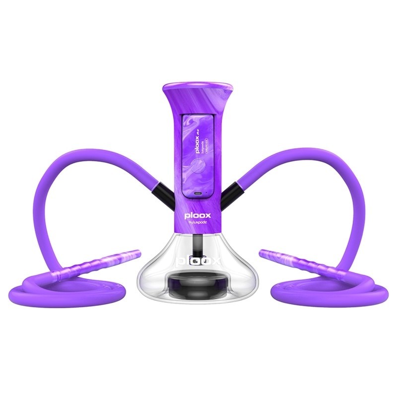 resin purple ploox nest portable hookah
