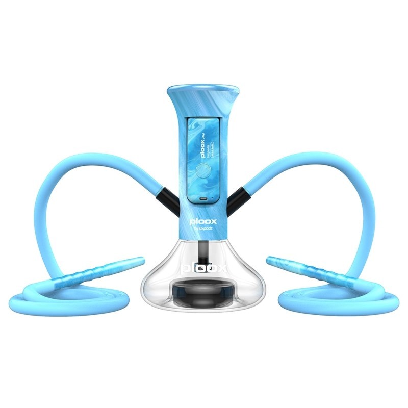 resin sky blue ploox nest portable hookah