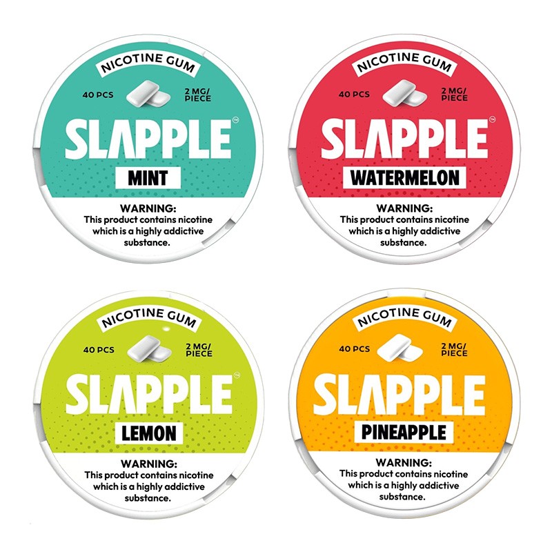 slapple nicotine gum all flavors
